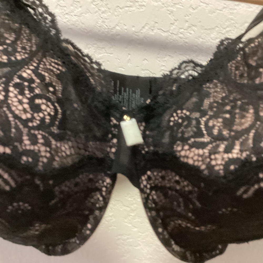 ThirdLove 24/7 Lace Contour Plunge‎ Bra Womens 36G Black Taupe Underwire NWT - Picture 2 of 11